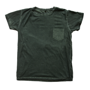 GREEN WASH POCKET TEE