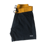 Load image into Gallery viewer, TWO TONE YELLOW NAVY BOARDSHORT
